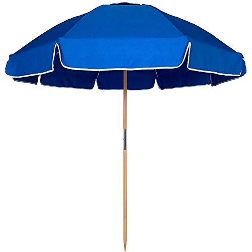 Beach Umbrella With Wooden Pole